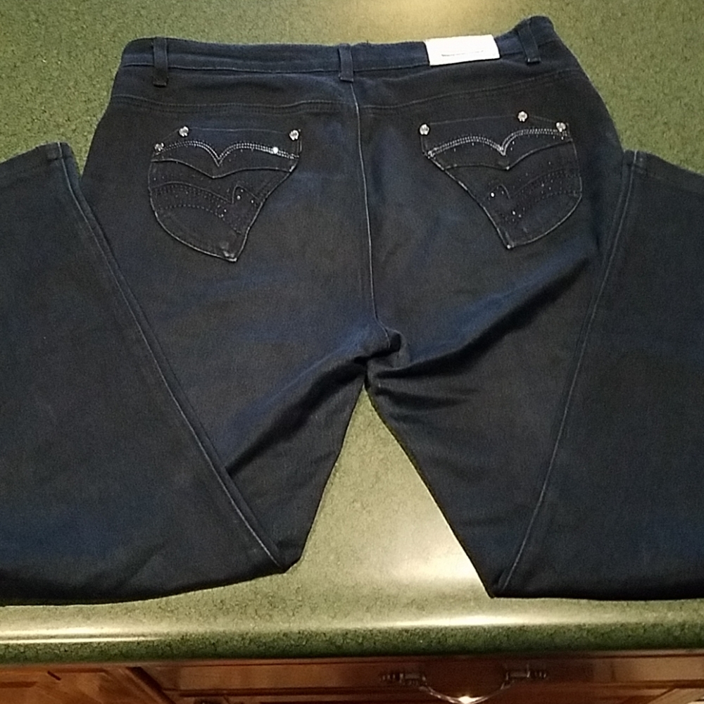 Embellished Dark wash Martin jeans